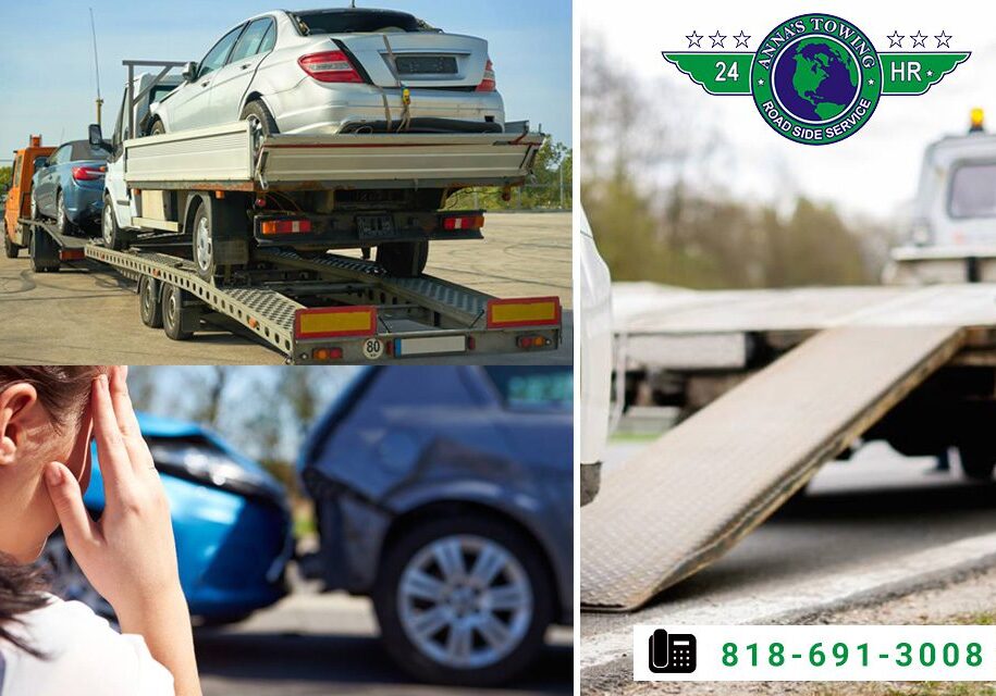 Using-Lake-Balboa-Towing-in-an-Emergency A collage of different types of vehicles on the road.